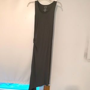 Green high low dress
